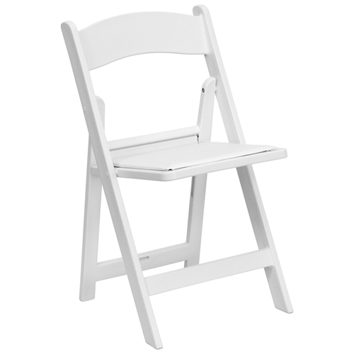 Padded Resin Garden Chair White - CP-1820-U
