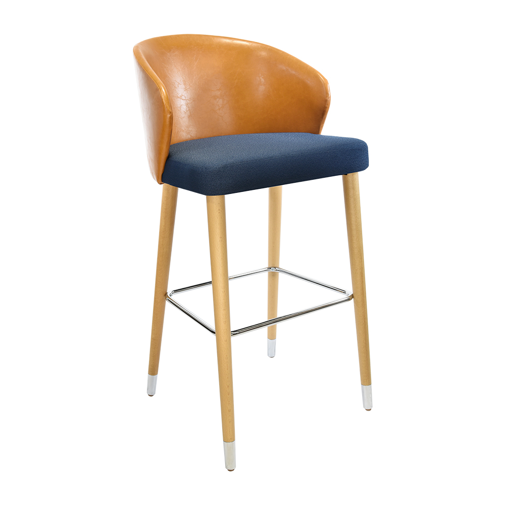 Jewel Barstool - BM-3720 (Custom, DVC Fabric, DVC Fabric, DVC Fabric, No, No, No, No, No, Plastic Glides, No, None, Standard, 30” - Footrest Height at 12", Brass)