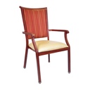 Florence Arm Chair - CA-3728-A (Walnut #29, TSS Fabric, TSS Fabric, TSS Fabric, Pullover, No, Closed, No, No, No, No, Deluxe Metal Glide, No, No)