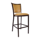 Florence Barstool - BA-3728 (Wenge #30, TSS Fabric, TSS Fabric, TSS Fabric, Pullover, No, No, No, No, No, Plastic Glides, No, Brass, No, Standard, 30” - Footrest Height at 12")