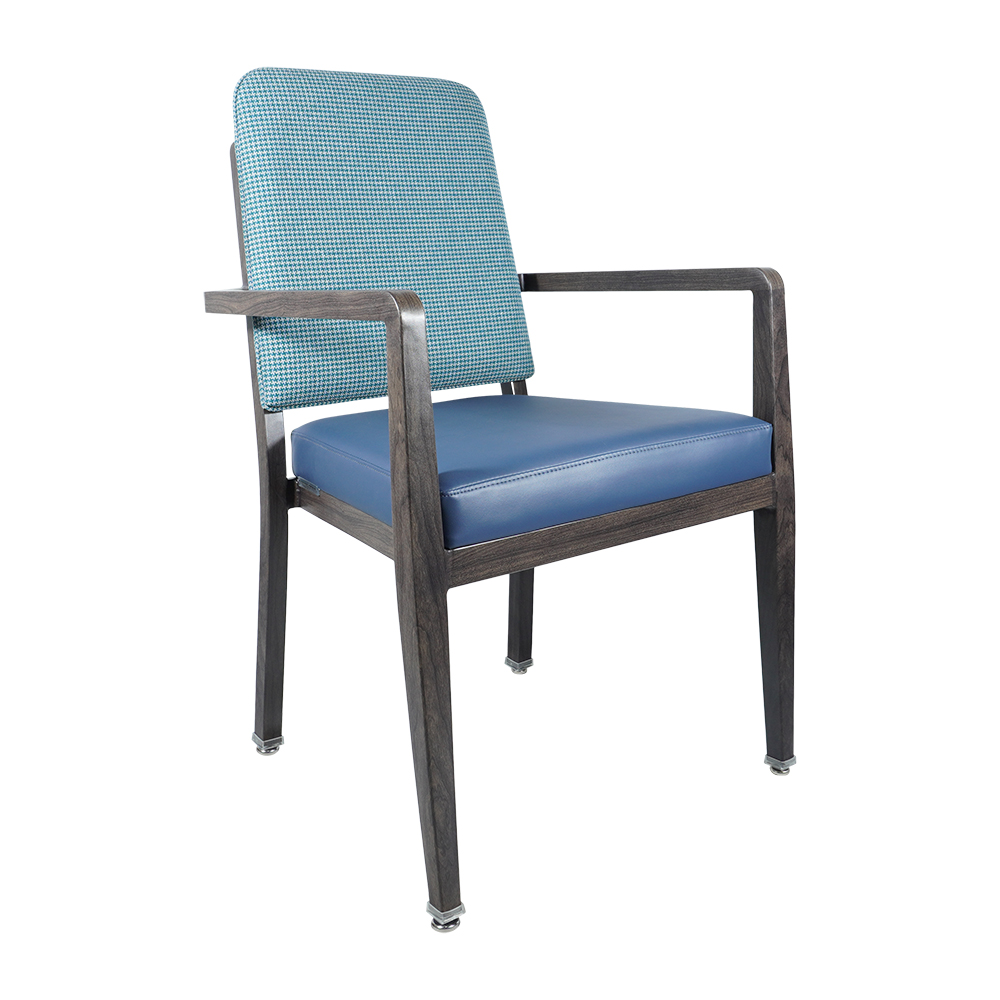 Sidney Arm Chair - CA-4008-A (Matte Black #11, TSS Fabric, TSS Fabric, TSS Fabric, No, No, No, No, No, Deluxe Metal Glide, No, No, No)