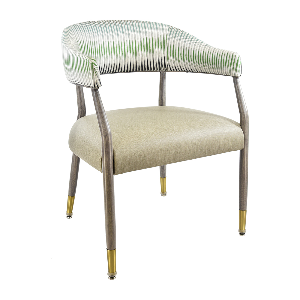 Nolan Arm Chair - CM-4004-A (Custom, Architex International, Architex International, Architex International, No, No, No, No, No, Deluxe Metal Glide, No, Brass, No)
