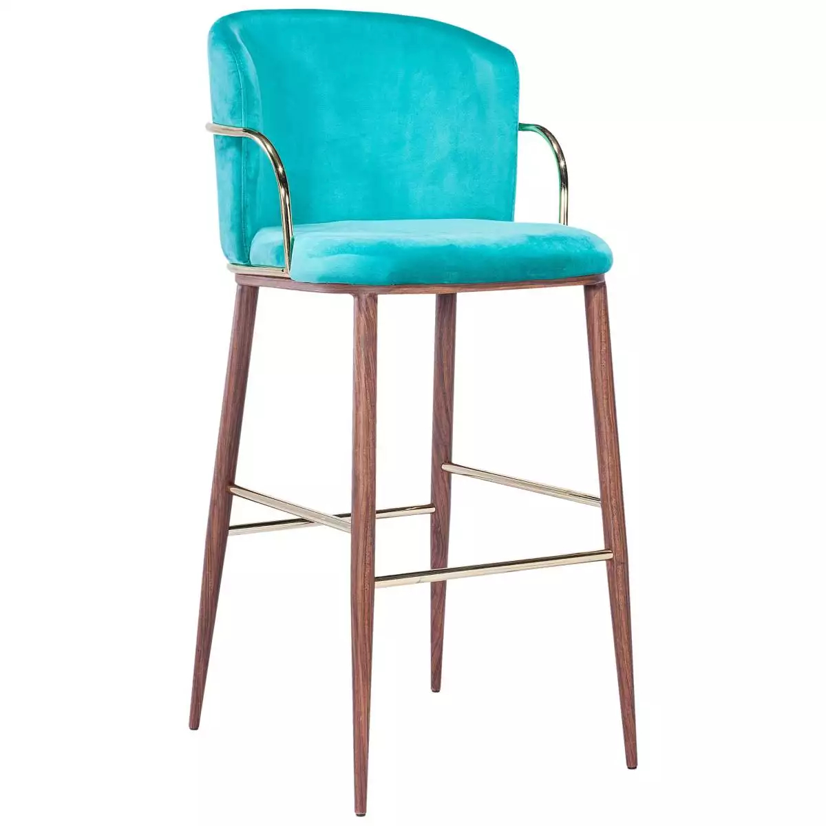 Bolt Barstool - BM-3965-A (Custom, Mayer Fabrics, Pollack, Pollack, Custom, No, No, No, No, No, Deluxe Metal Glide, No, None, Brass, Counter Height, 24” - Footrest Height at 6")