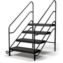 Portable Steps (4) w/Handrail for a 24" Stage - 8017